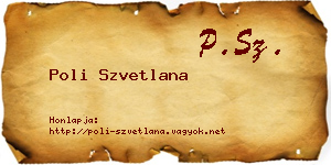 Poli Szvetlana névjegykártya